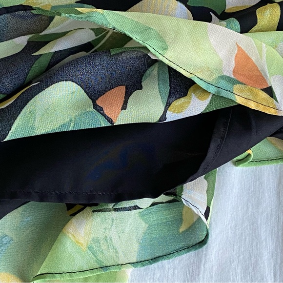 Donna Morgan Midi Maxi Sheer Floral Print Dress - Picture 8 of 9